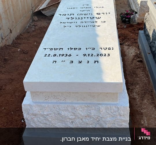 מצבות עם כיתוב בעברית בבית קברות